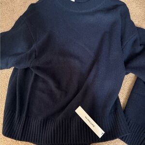Reformation Midnight Blue Crew Neck Sweater